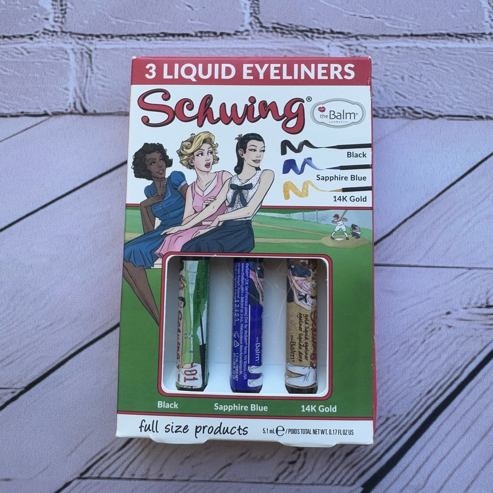 theBalm Schwing Liquid Eyeliner Trio - Black, Blue, Gold